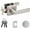 Satin Nickel, variant on XIMEI Door Handle Heavy Duty, Keyed Alike Entry Door Lever, Door Knobs with Lock & Key, Square Door Lever in Satin Nickel for Bedroom/Bathroom/Front Door