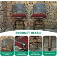 thumbnail image 5 of VIVIJASON 10-Piece Outdoor Bar Set, All Weather Cast Aluminum High Patio Dining Set with 8 Cushioned Swivel Bar Stools, Large 64" Square Patio Bar Height Table with Detachable Lazy Susan, 5 of 7