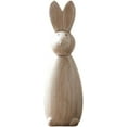 thumbnail image 6 of 2026 Easter Bunny Wooden Figurine, Wooden Rabbit Figurine Bunny Decor, Cute Animal Sculpture Rabbit Standing Statue for Living Room Room Tabletop Bookshelf, Unique Easter Decor for Home (B), 6 of 9