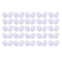 25 Pairs of Silicone Eyeglass Nose Pads Push In Round 9mm