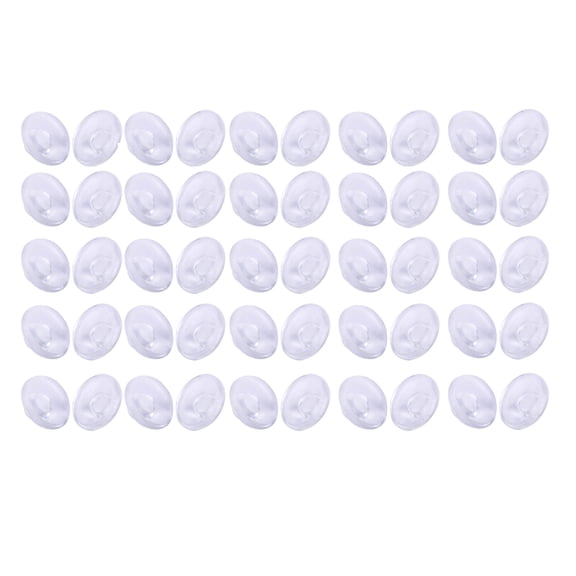 25 Pairs of Silicone Eyeglass Nose Pads Push In Round 9mm