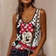 thumbnail image 2 of Camiseta sin mangas de Mickey Mouse, camiseta informal de verano para mujer, camiseta con estampado coreano Harajuku, top suspendido con estampado de Disney Kawaii, 2 of 5