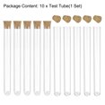 thumbnail image 4 of Unique Bargains Tube de Laboratoire en Plastique Base Ronde avec Bouchons en Liège Lot de 10 0.63x5.91 Pouces, 4 of 5