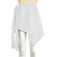 thumbnail image 4 of Women Yoga Ballet Wrap Skirt, Beach Cover Up Skirt, Athletic Skirt Sarong for Yoga Ballet Tennis Jogging, White, Plus Size, 4 of 6