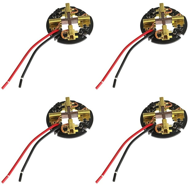 4X Reemplazo del Ensamblaje de la Tarjeta del Cepillo del Soporte del Cepillo de Carbón para Accesorios de Taladro Percutor y Destornillador de Martillo 18V