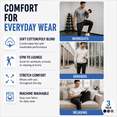 thumbnail image 5 of 3 Pack Men's Joggers with Pockets – Fleece Mens Sweatpants, Gym Joggers Men, Workout Sweat Pants, 5 of 6