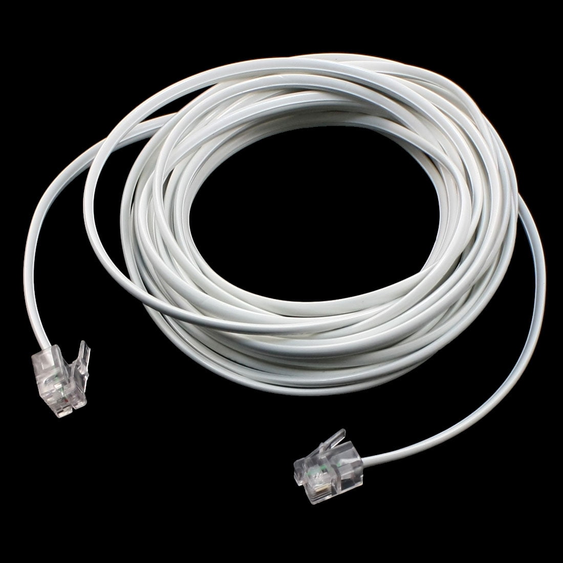 6P2C RJ11 Male to Male Plug Telephone Line Cable Wire 16.4Ft 5M