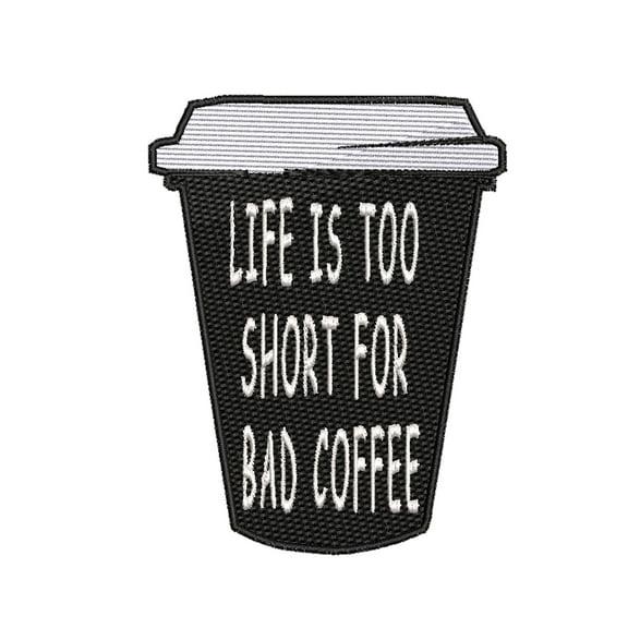 Coffee Embroidered Patch Iron-On Applique, Cosplay Vest Clothing Badge Back Packs Uniform