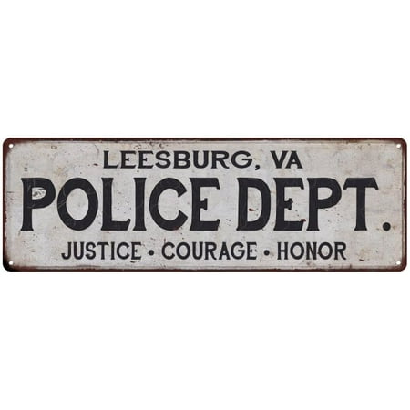 LEESBURG, VA POLICE DEPT. Home Decor Metal Sign Gift 6x18 106180012740