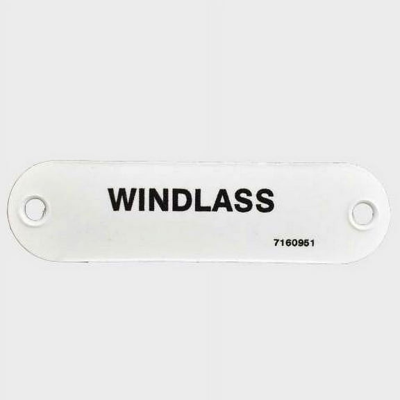 Marquis Boat Label Tag 7160951 | Windlass White Plastic