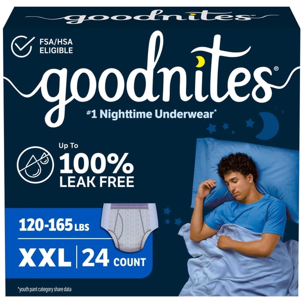 Goodnites XXL(43-64kg) 男女セット (16枚) Goodnites Boys Absorbent Disposable Nighttime Bedwetting Underwear