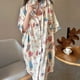 thumbnail image 1 of Camisones de satén de imitación para mujer, ropa de dormir con estampado de conejo, cartón y melocotón, falda de noche de verano, 2024, 1 of 5
