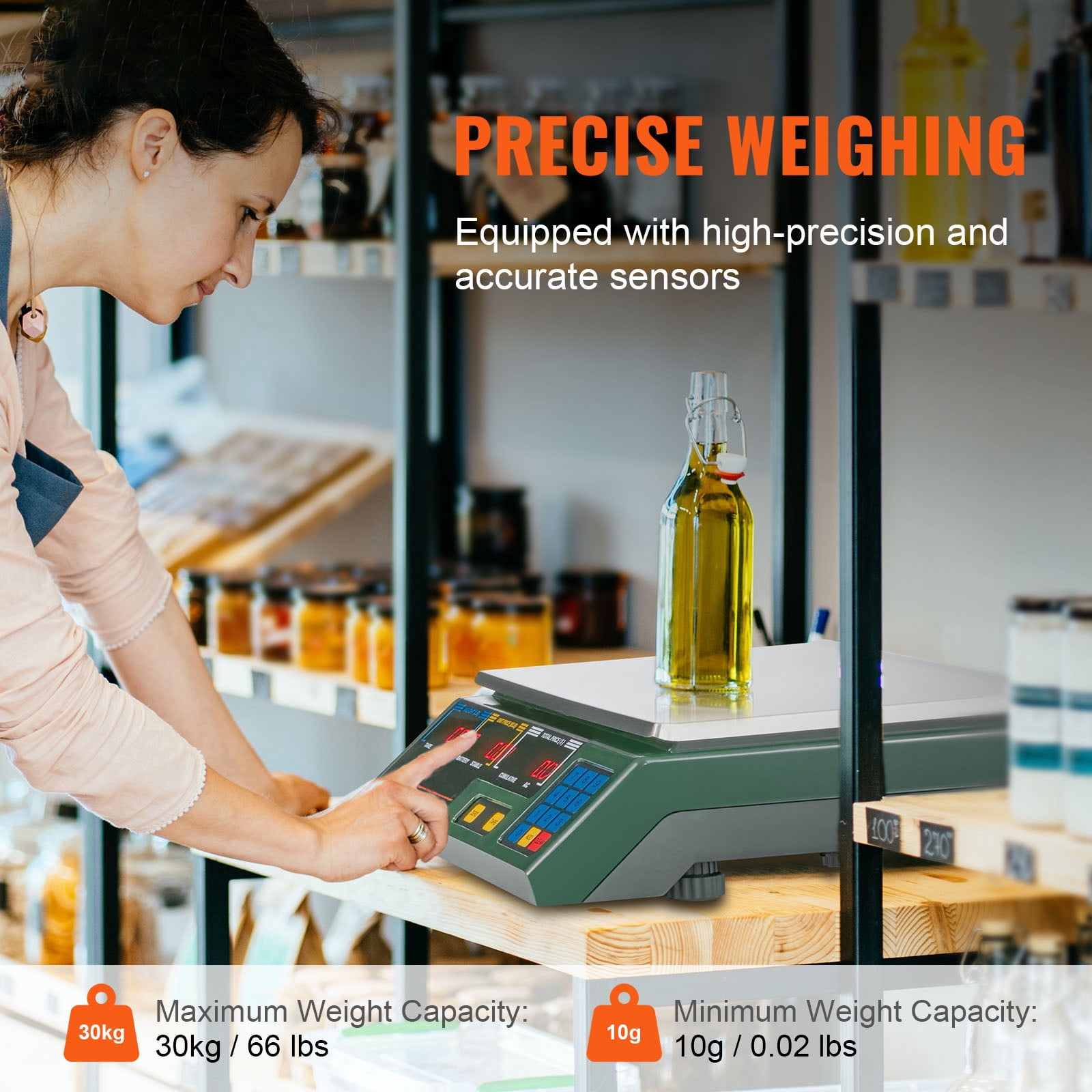 KFFKFF 66Lbs 30KG Electronic Price Computing Scale Commercial Food Meat Weighting
