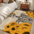 thumbnail image 4 of Skeleton with Sunflower Area Rugs 3x5 ft Retro Sheet Music Funny Washable Rug Non Slip Indoor Carpet Absorbent Floor Mat for Living Room Bedroom Dining Room, 4 of 9