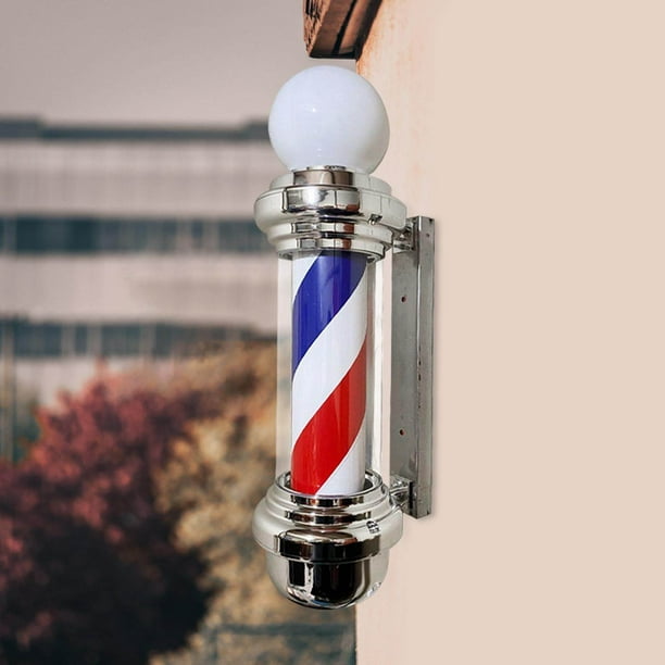 pitrice Barber Pole LED Light Rotating Salon Sign Light with Ball for ...