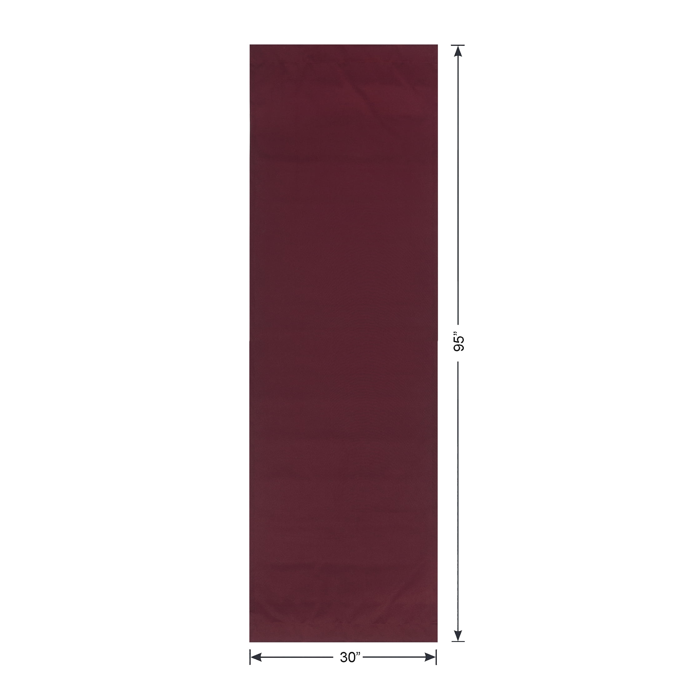 Mainstays Merlot Solid Blackout Curtain Panel Pair, Rod Pocket with Back Tabs, Set of 2, 30 in x 95 in