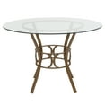 thumbnail image 3 of Flash Furniture Carlisle 45'' Round Glass Dining Table with Matte Gold Metal Frame, 3 of 3