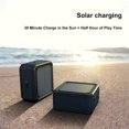 thumbnail image 3 of Altavoz solar portátil impermeable IPX6 con bluetooth, 15 horas de reproducción, bajos ricos, resistente a golpes y polvo, 3 of 3