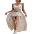 thumbnail image 1 of Robe d'Été Transparente en Maille pour Femmes, Robe de Plage Sans Manches, Couverture de Bikini, Tenue de Plage, 1 of 5