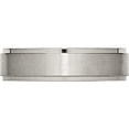 thumbnail image 3 of Titanium Brushed Center 6mm Ridged Edge Band (Size 12.5) Made In China tb196-12.5, 3 of 5