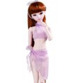 thumbnail image 2 of 60cm 1/ de niña Trajes de baño de moda Conjunto de ropa Púrpura Sunnimix Traje de baño de muñeca BJD, 2 of 8