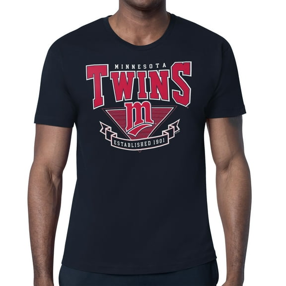Men's Starter Navy Minnesota Twins -80s Inspired T-Shirt