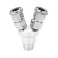 thumbnail image 1 of Quick Coupler, Rotatable Carbon Steel  Plated Universal 2 Way Connector G1/2 Thread  For Automotive Industry, 1 of 8