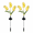 yellow, variant on Rirool Solar Hyacinth Flower Lights Outdoor 2 Pack, Color Changing LED Garden Lights Waterproof Auto On/Off for Yard Patio Pathway Pink