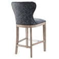 thumbnail image 5 of NPD Furniture Dorsey 26" Faux Leather Counter Stool in Gray/Nubuck Charcoal, 5 of 11