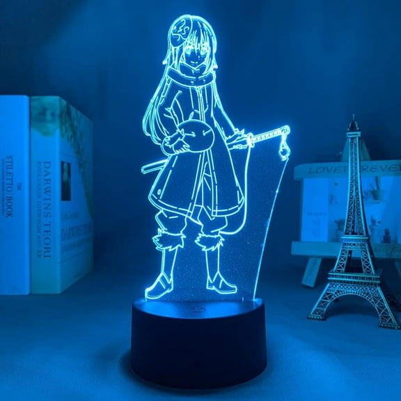 Anime Stuff lamp That Time Rimuru Led Light for Kid Bedroom Decoration Night Light Birthday Gift Room Desk Acrylic 3D Lamp USB Powered 7 Colors Led