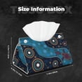 thumbnail image 6 of Lsque Bohemian Turtle Printed Long Tissue Box Cover Holder, Facial Paper Organizer Dispenser,Triangle with Bottom Belt, PVC Leather Decorative Organizer, 6 of 9