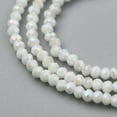thumbnail image 2 of 10strands Electroplate Glass Beads Strands AB color Plated Faceted Abacus White 2x1.5~1.6mm Hole: 0.8mm about 235 pcs/Strand 14.17 inch(36cm), 2 of 3