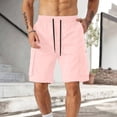 thumbnail image 2 of LTTVQM Mens Cargo Shorts Summer Lightweight Stretch Hiking Short Gym Casual Vacation Shorts Elastic Waistband with Multiple Pockets Pink XL, 2 of 4