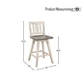 thumbnail image 6 of OakvillePark Roscoe Swivel Counter Height Barstool (Set of 2), White/Gray, 6 of 7
