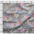 thumbnail image 2 of Soimoi Patchwork Printed, Japan Crepe SatinFabric, by The Yard 54 Inch Wide, Decorative Sewing Fabric for Dresses Kimonos Gowns, Pink & Blue, 2 of 5