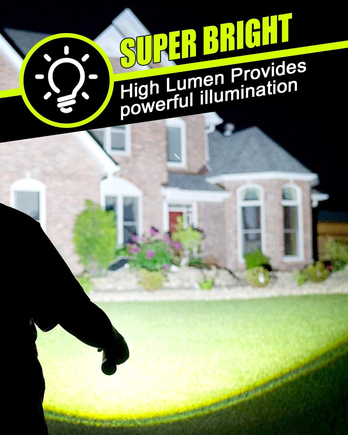 LED Flashlights, High Powered Lumens Super Bright Tactical Flashlight, Waterproof Flash Lights for Emergency, Outdoor, Home, Camping, Hiking