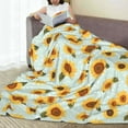 thumbnail image 6 of Zufioo Vintage White Polka Dot Sunflower Fleece Blanket Queen Size,Plush Bed Blanket,Ultra Soft Throw Blanket,Plush Fuzzy Cozy Blanket Perfect for Bed,Couch-40"x30", 6 of 7