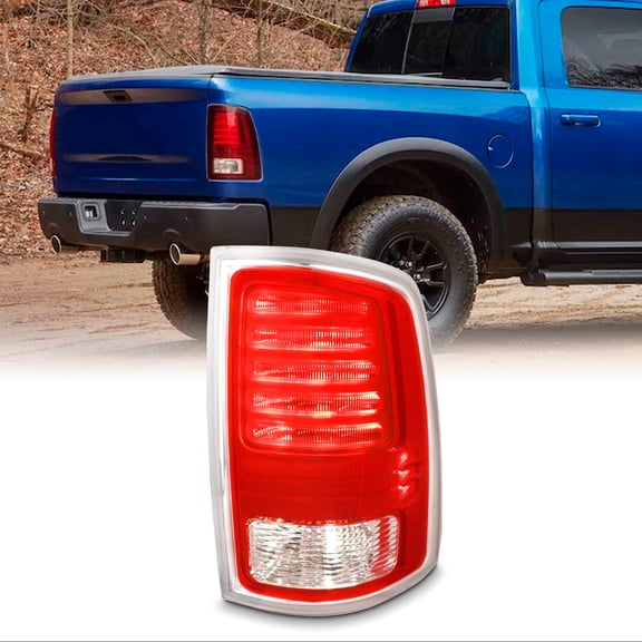 AKKON - Fits 2013-2018 RAM 1500 2500 3500 LED Signal Side Marker Chrome Red Clear Tail Light Brake Lamp Passenger Right