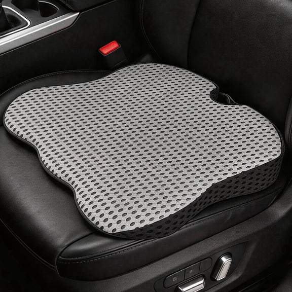 EVLIVE Car Seat Cushion,Wedge Booster Pillow for Driving,Memory Foam Seat Pad,Non-Slip for Height & Comfort,Gray