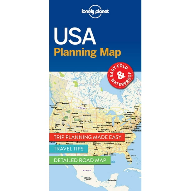 Travel guide: lonely usa planning map - folded map: 9781786579096 -