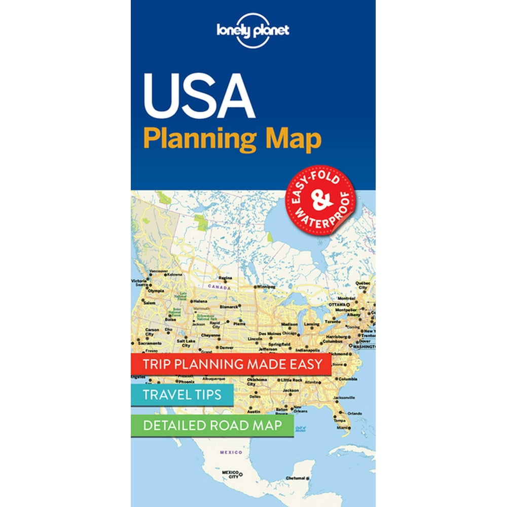 Travel guide lonely usa planning map folded map
