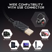 Usb Gaming Headset With Microphone For Ps4/Pc/Ps5/Laptop - Headphones With Noise Cancelling Mic, Gaming Headsets Wired-7.1 Surround Sound-50Mm Drivers-Environmental Noise Cancellation