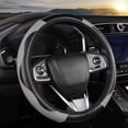 thumbnail image 1 of Universal Anti-Slip Steering Wheel Cover - Breathable Microfiber PU Leather Auto Interior Protector - All-Season Car Wheel Grip for Comfort, 1 of 8