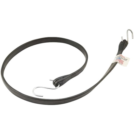 Erickson 5/8 In. x 44 In. Hook-to-Hook Rubber Industrial EDPM Tarp Strap Black