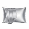 thumbnail image 2 of Funda Almohada Enfriamiento Casa Satén Cómodo para El Y La Piel (gris), 2 of 8