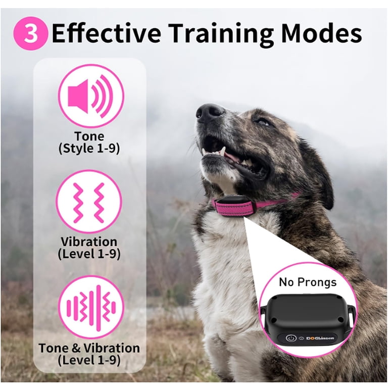 DOGLinsen No Shock Dog Training Collar with Remote 3300ft Range, Vibrating  Dog Collar, Vibration Collar for Small Medium Large Dogs, 9 Style Tones and Vibration  Collar - Walmart.com