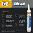 thumbnail image 3 of Liquid Nails Silicone Premium Universal Sealant (LS-205), Clear, 10.1 oz, 3 of 5