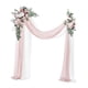 thumbnail image 3 of 2 piezas Boda Arch Flores Decoración de Greandery Hojas de guirnalda colgando flores artificiales hechas a mano Flores de esquina, 3 of 9