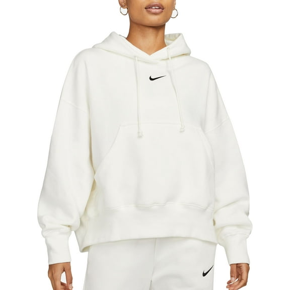 Nike Sportswear Phoenix Fleece Women's Over-Oversized Pullover Hoodie Color: Sail/Black Size: M