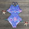 thumbnail image 1 of DPTALR Maillot de Bain une Pièce Style Africain pour Filles Adolescentes, 1 of 6